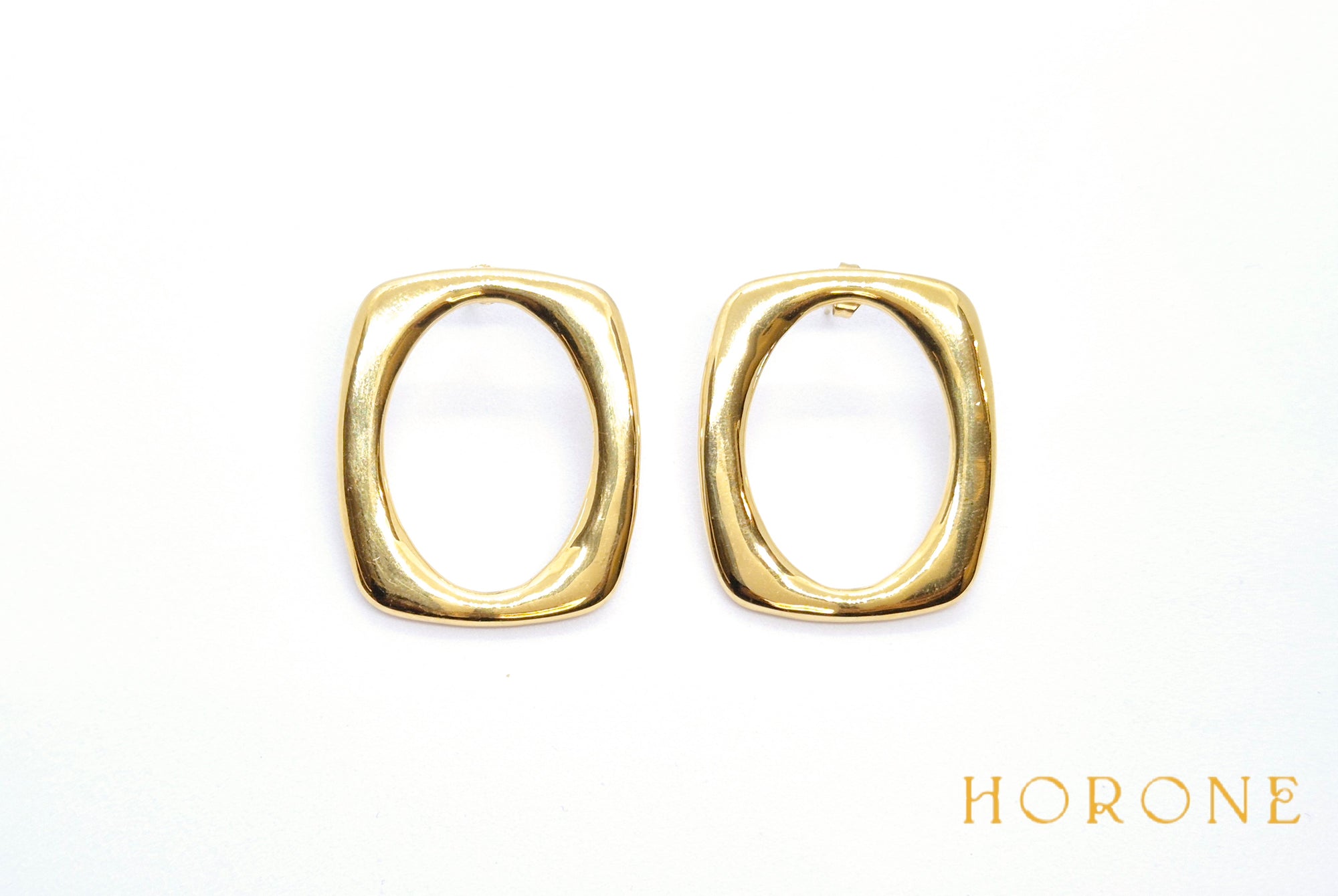 Boucles d'oreilles "Rani" • Acier inoxydable doré