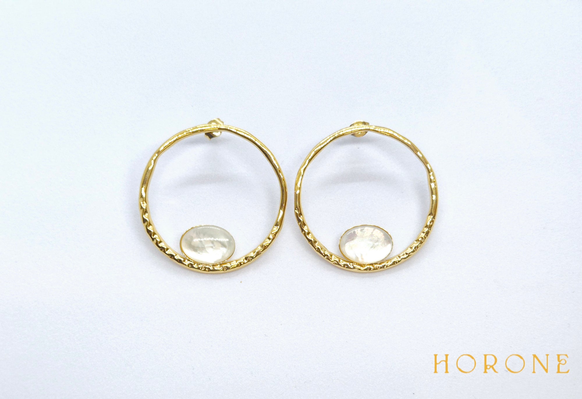 Boucles d'oreilles "Tjilel" • Acier inoxydable doré