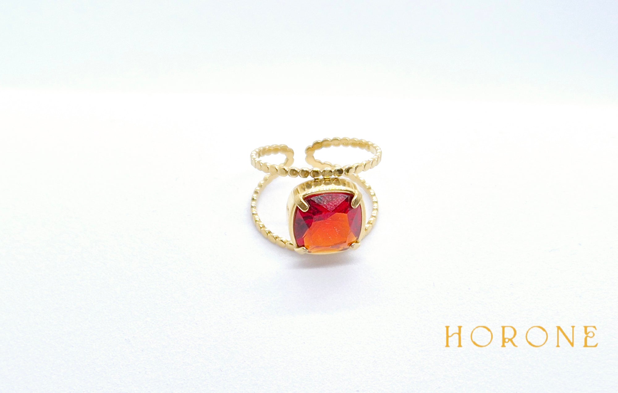 Bague "Emilie" • Acier inoxydable doré