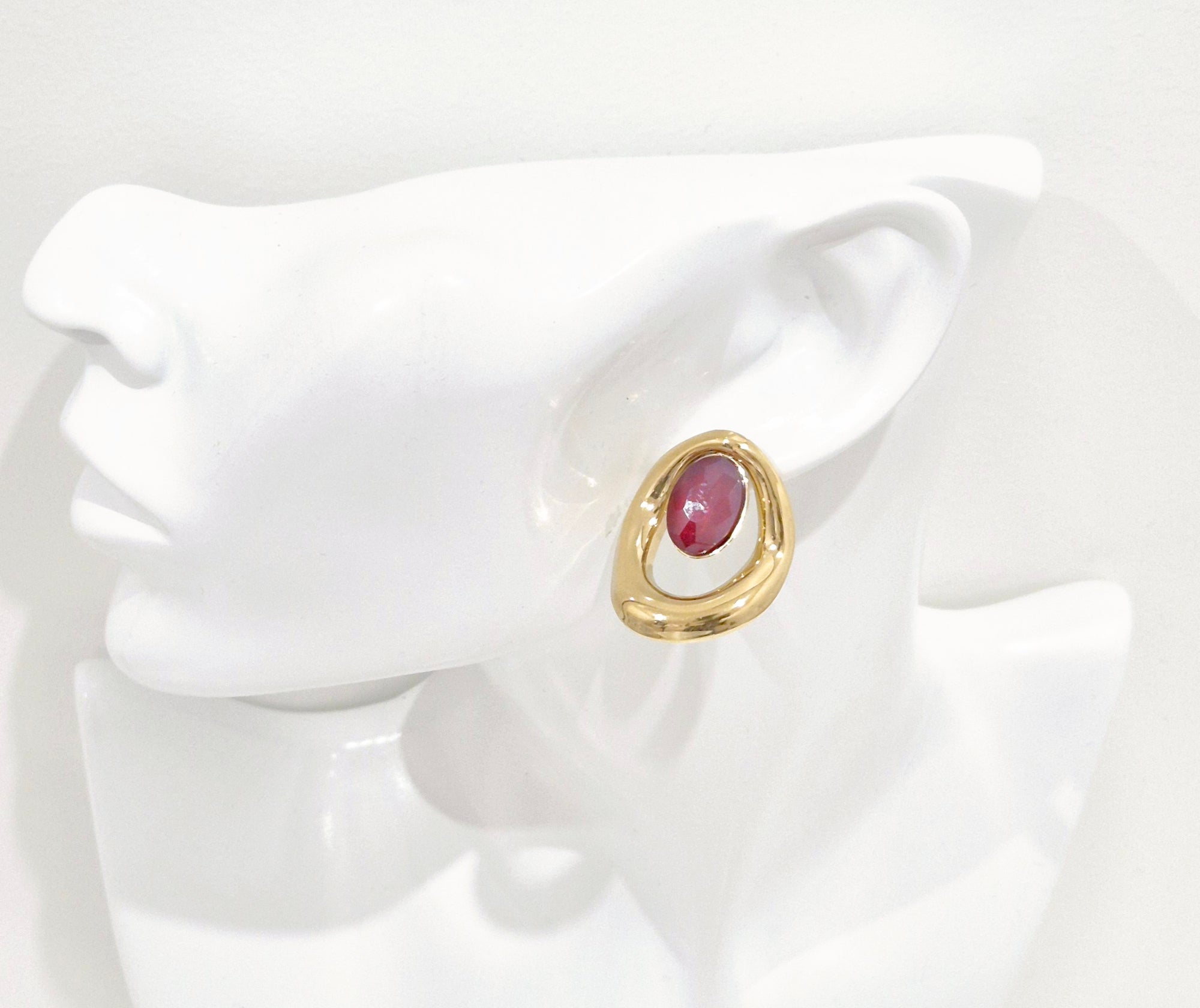 Boucles d'oreilles "Sandra" • Acier inoxydable doré