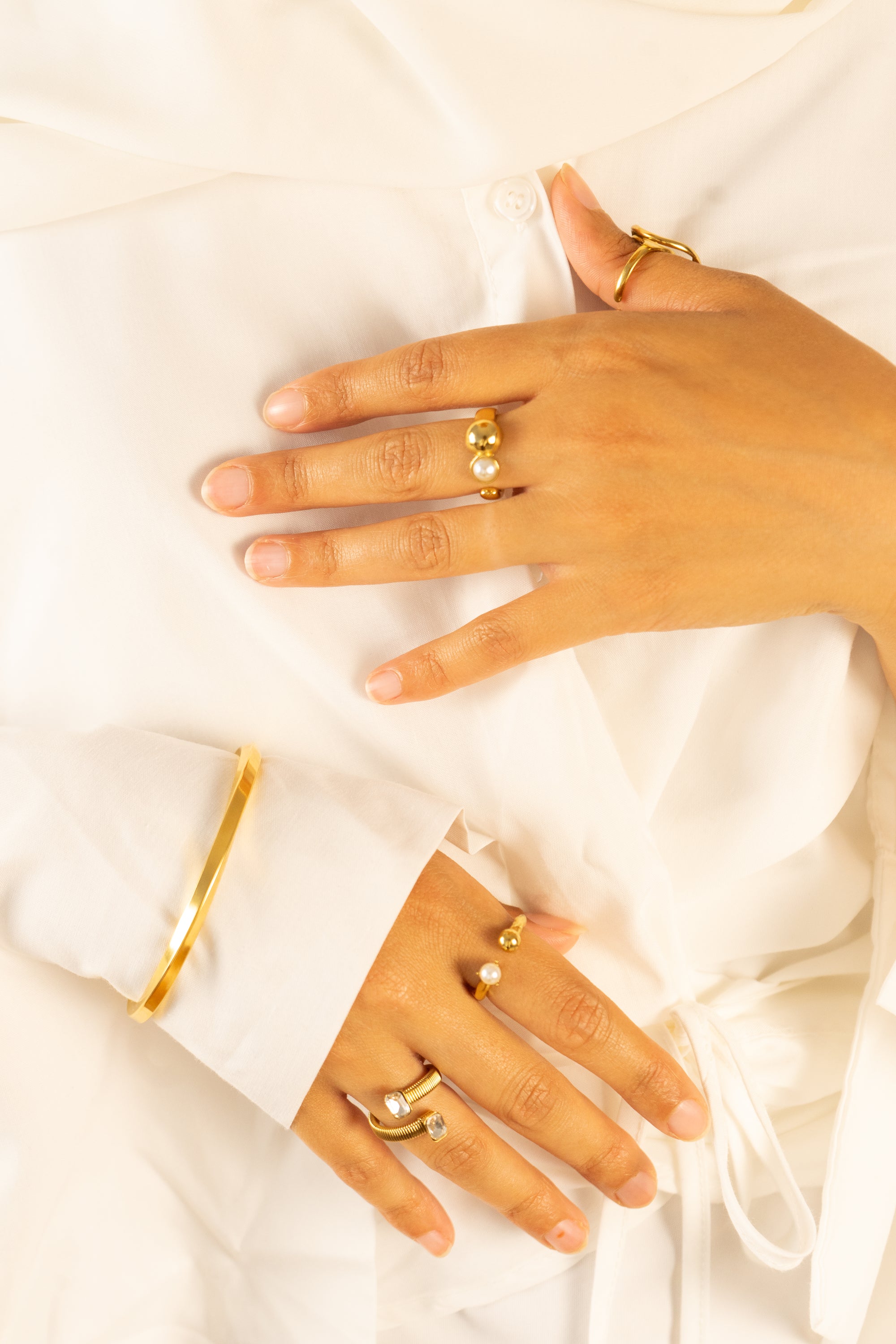 Bague "Aïssata" • Acier inoxydable doré