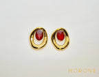 Boucles d'oreilles "Sandra" • Acier inoxydable doré