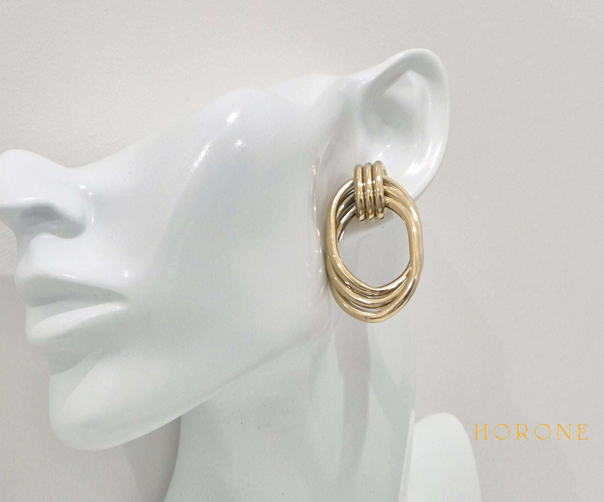 Boucles d'oreilles "Ayaba" • Acier inoxydable doré/argenté
