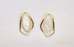 Boucles d'oreilles "Coralie" • Acier inoxydable doré