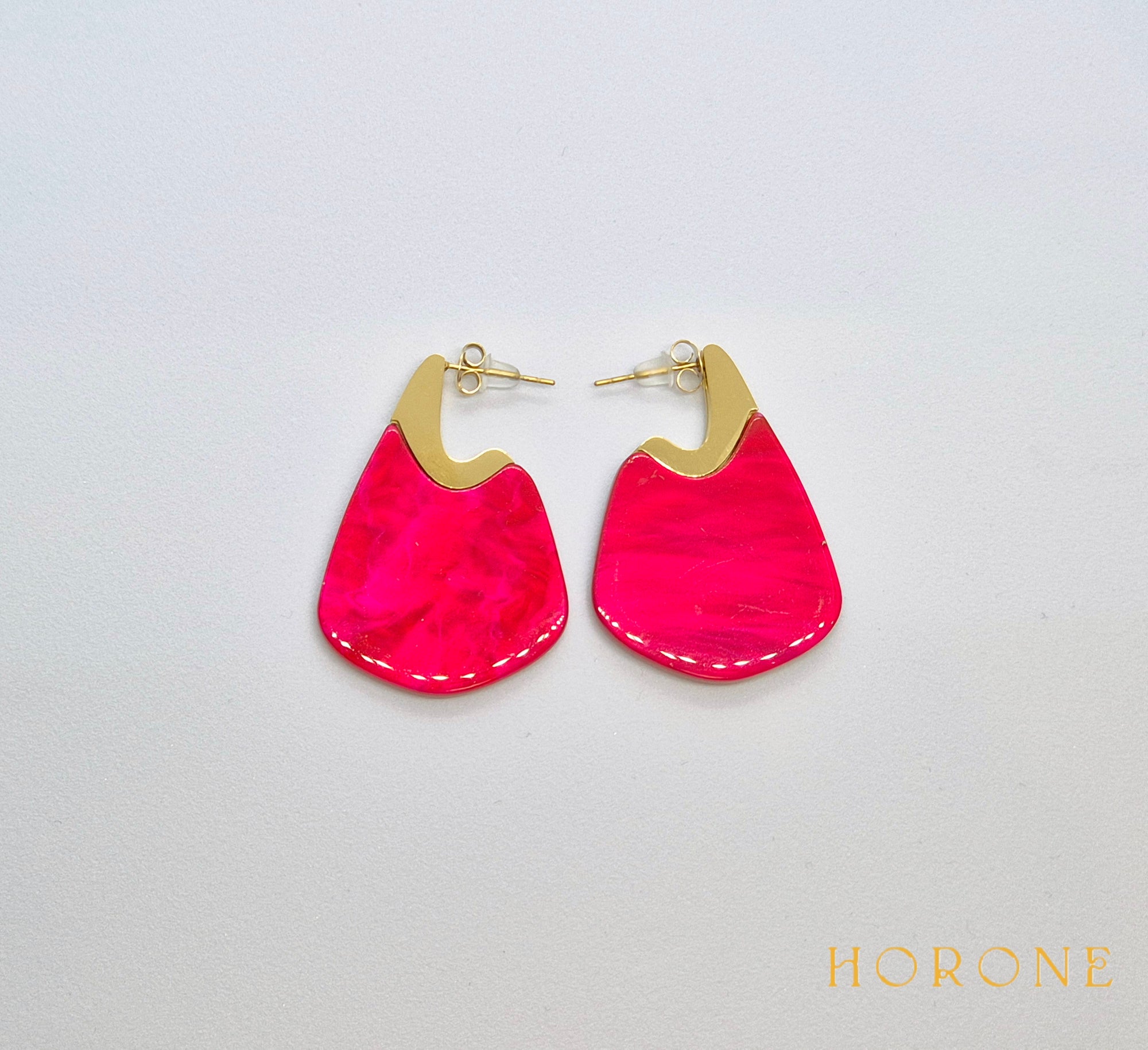 Boucles d'oreilles "Nora" • Acier inoxydable doré