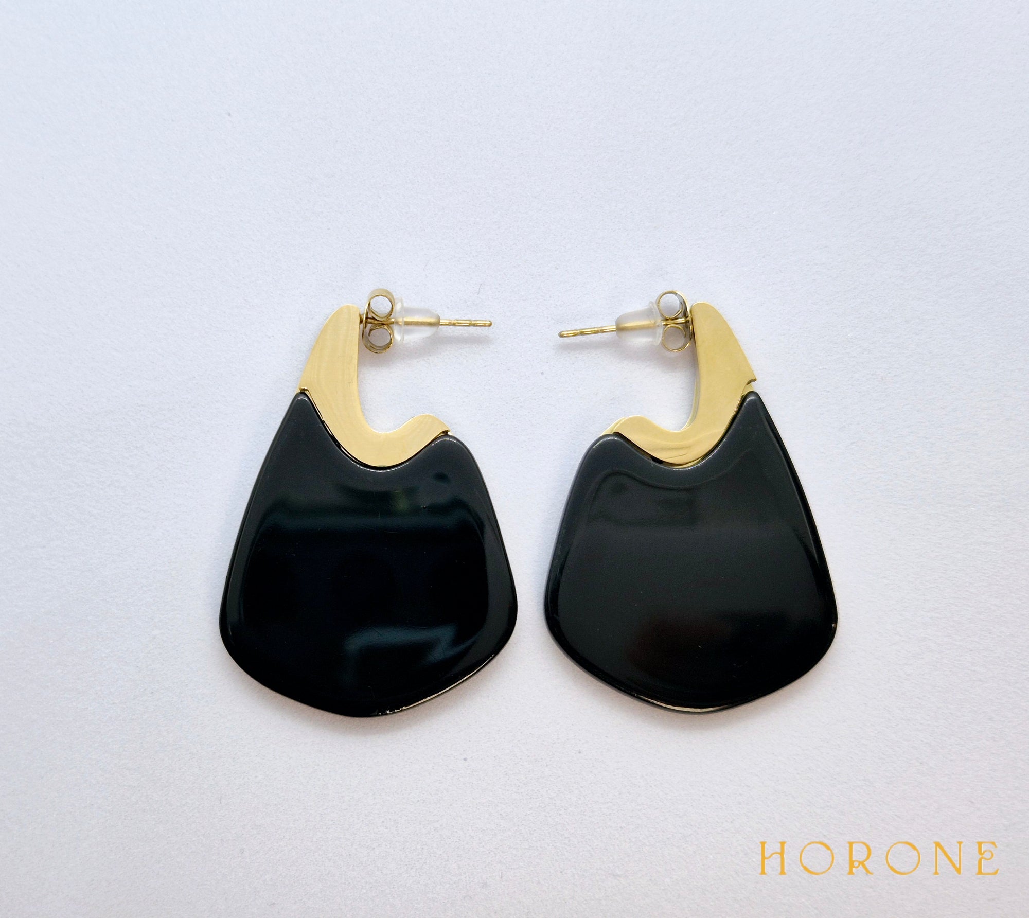 Boucles d'oreilles "Nora" • Acier inoxydable doré