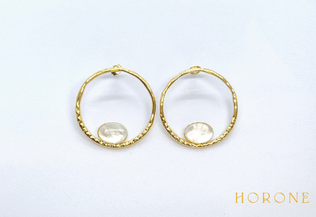 Boucles d'oreilles "Tjilel" • Acier inoxydable doré