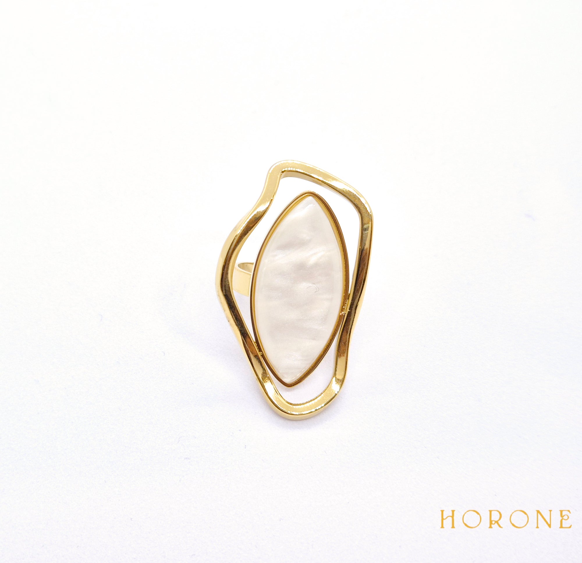 Bague "Coralie" • Acier inoxydable doré