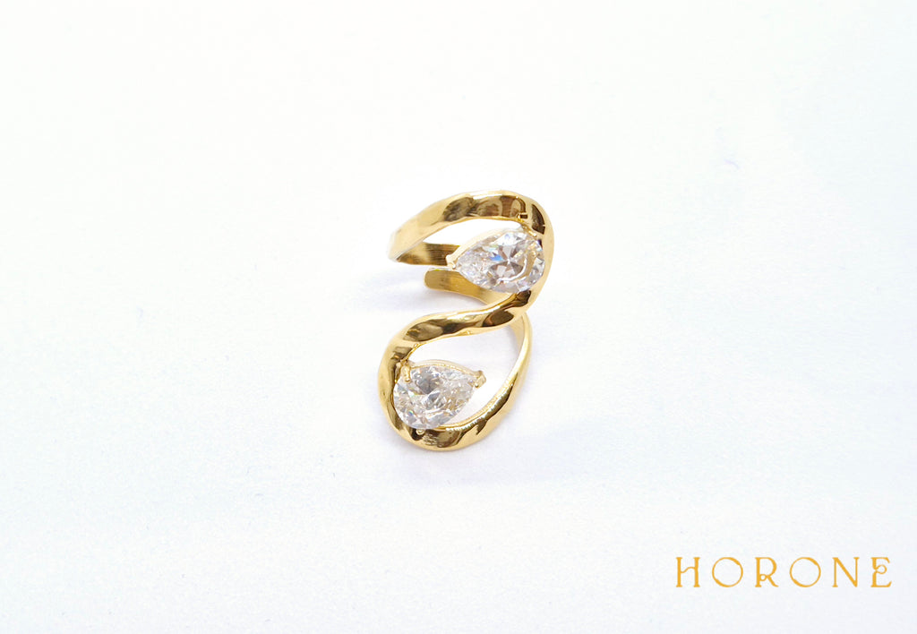 Bague "Rainha" • Acier inoxydable doré