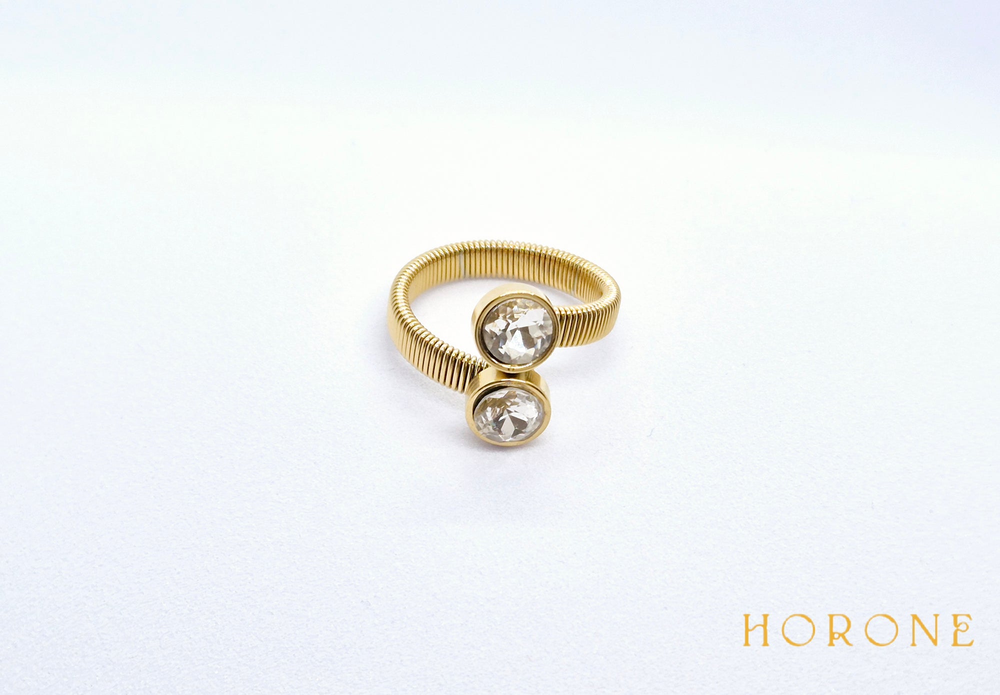 Bague "Ayaba" • Acier inoxydable doré