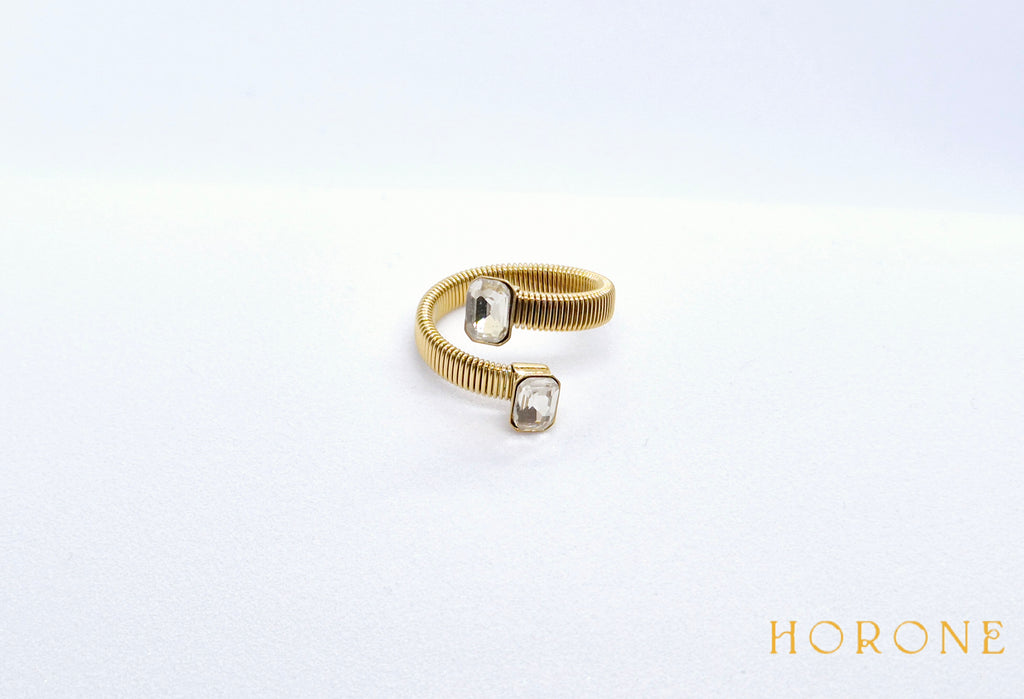 Bague "Aïssata" • Acier inoxydable doré