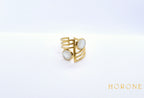 Bague "Tjilel" • Acier inoxydable doré