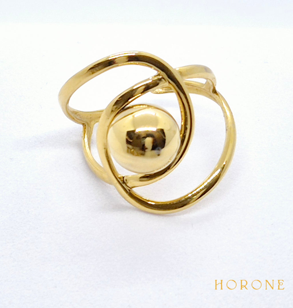 Bague "Manuella" • Acier inoxydable doré