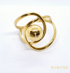 Bague "Manuella" • Acier inoxydable doré