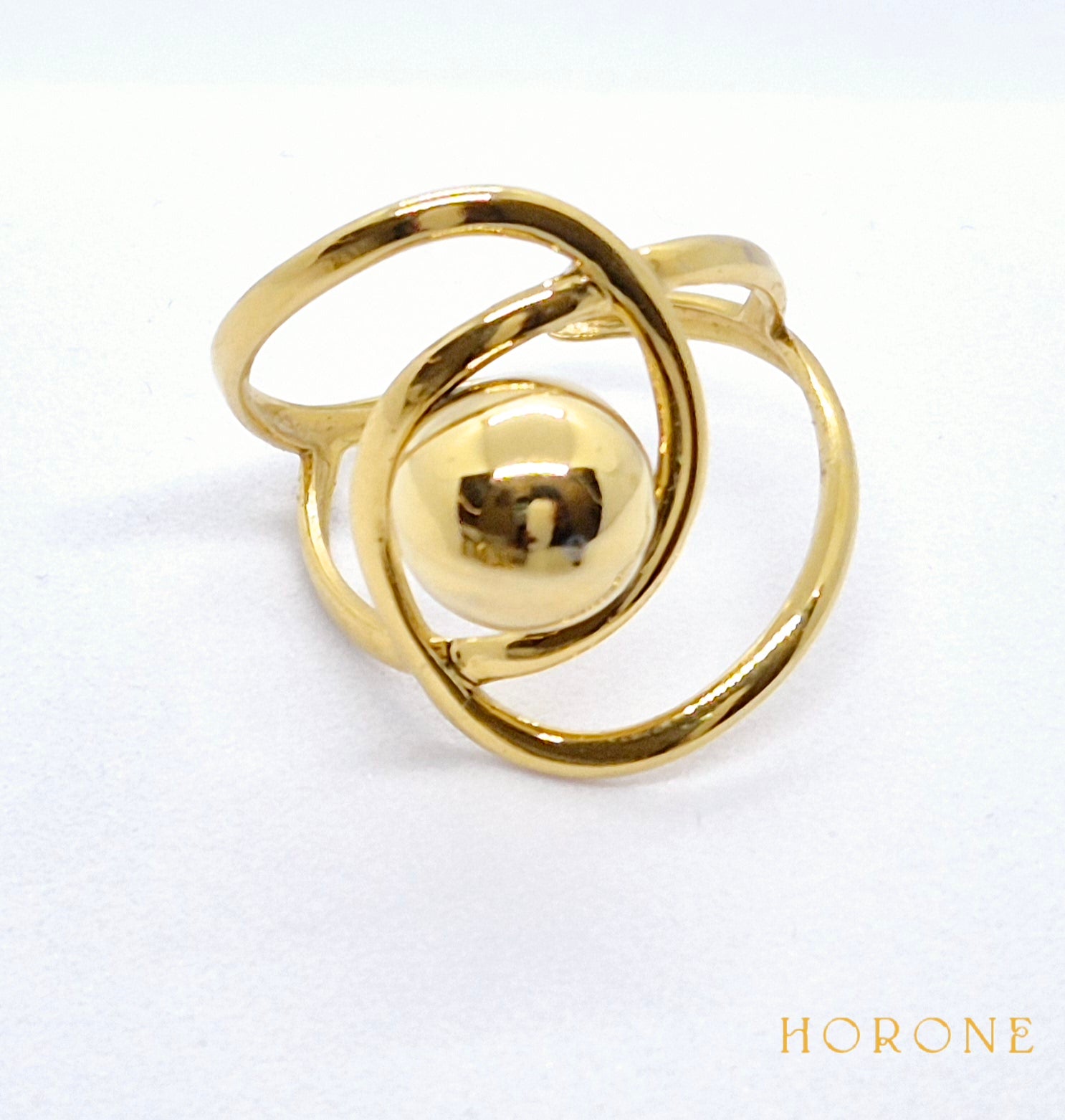 Bague "Manuella" • Acier inoxydable doré