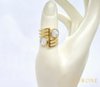 Bague "Tjilel" • Acier inoxydable doré