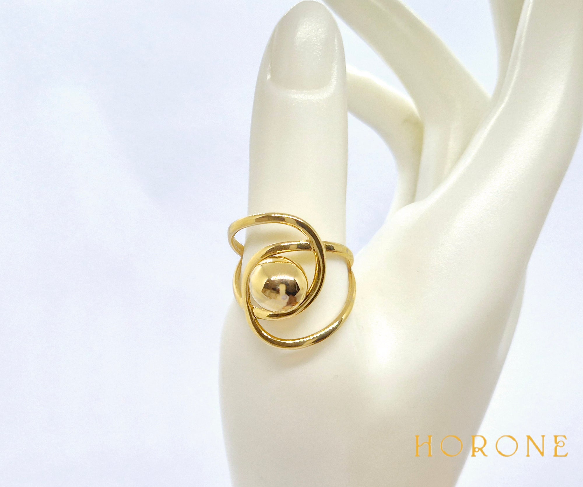 Bague "Manuella" • Acier inoxydable doré