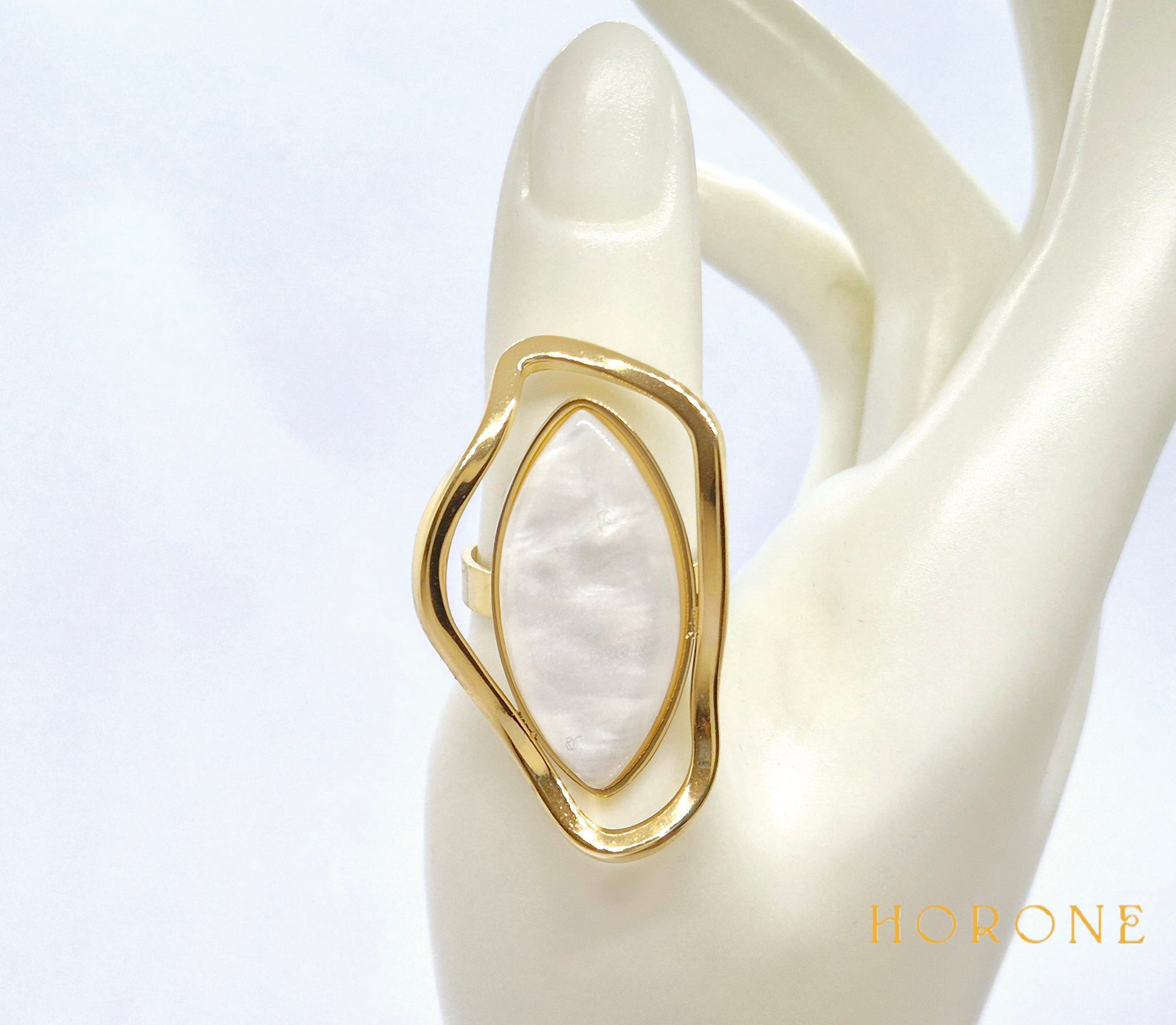 Bague "Coralie" • Acier inoxydable doré