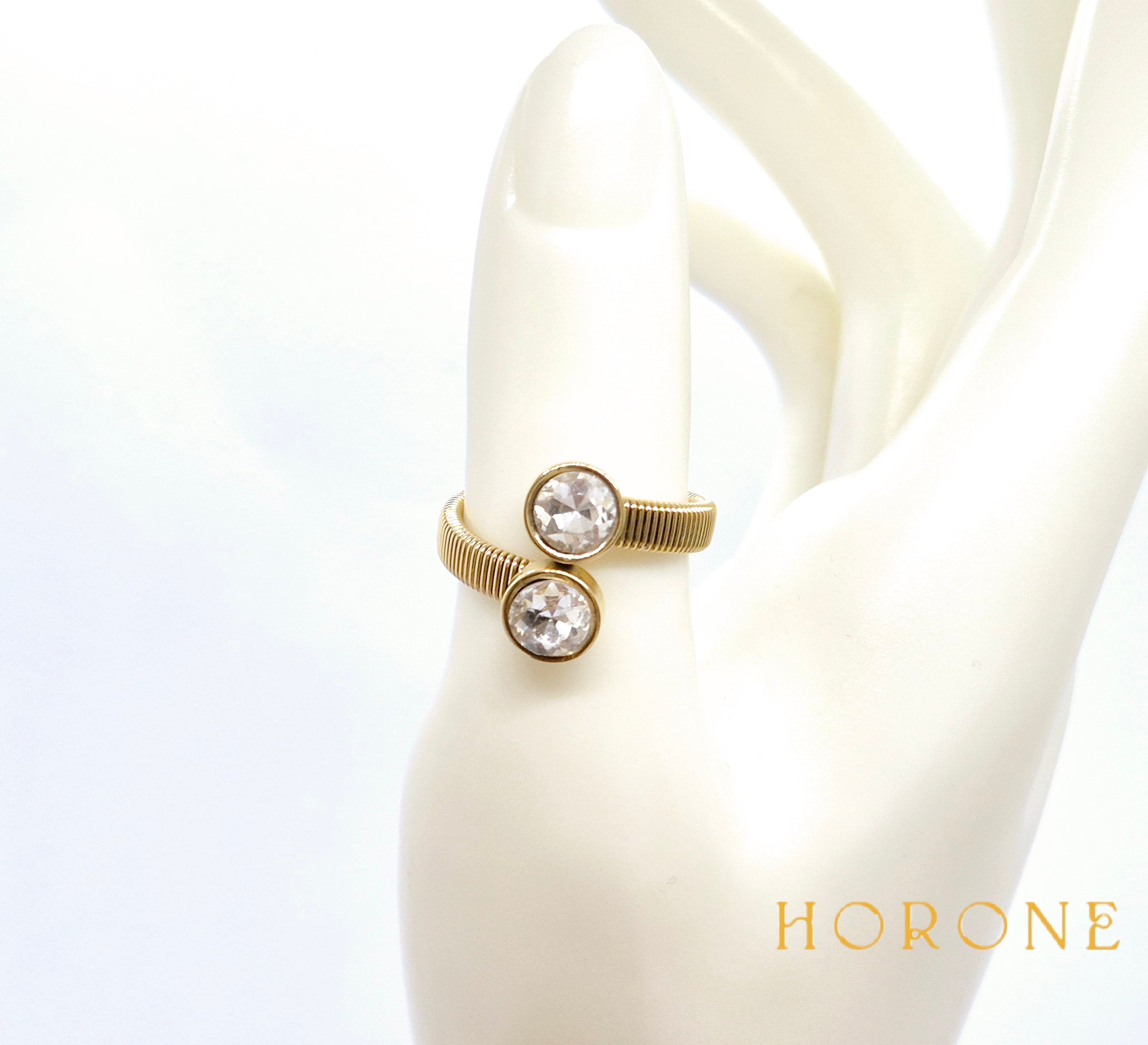 Bague "Ayaba" • Acier inoxydable doré