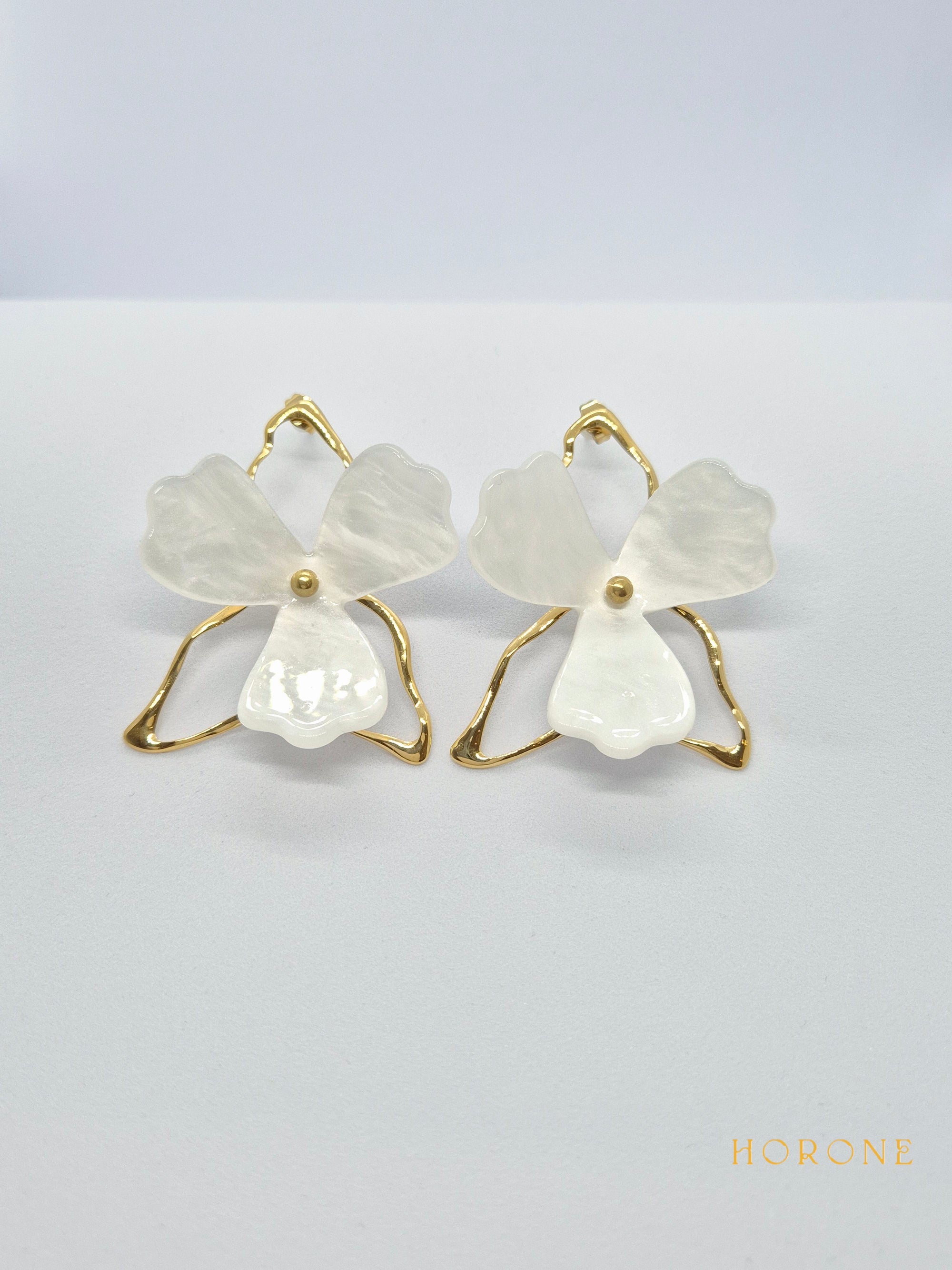 Boucles d'oreilles "Marwa" • Acier inoxydable doré