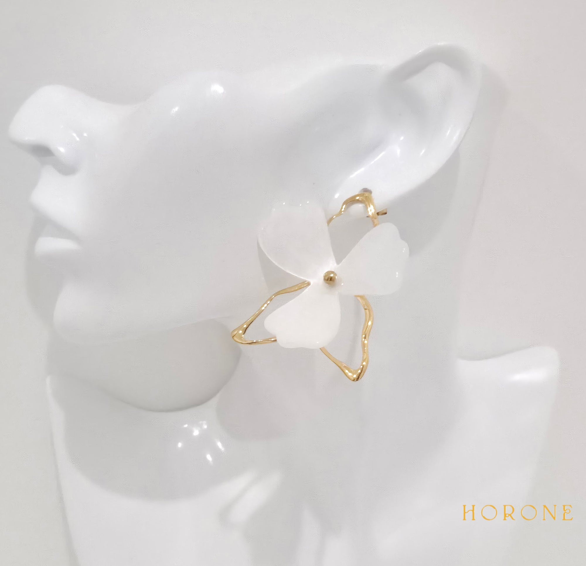 Boucles d'oreilles "Marwa" • Acier inoxydable doré
