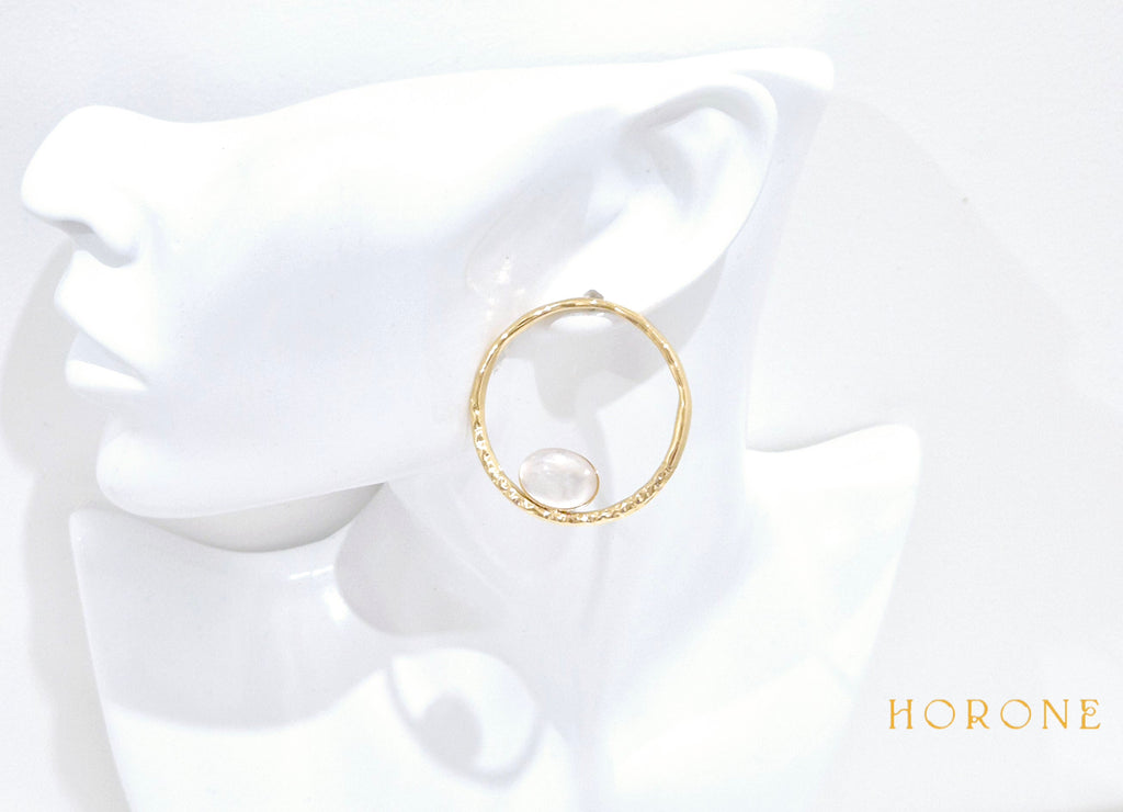 Boucles d'oreilles "Tjilel" • Acier inoxydable doré