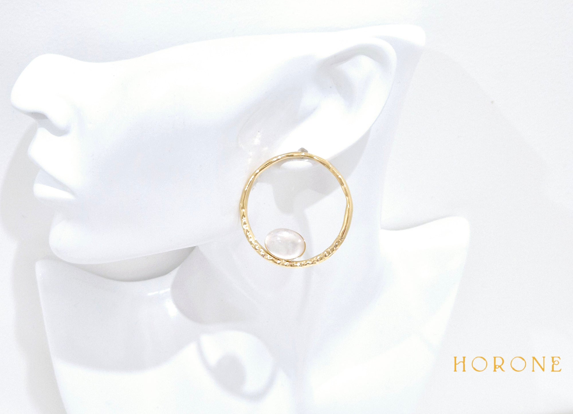 Boucles d'oreilles "Tjilel" • Acier inoxydable doré