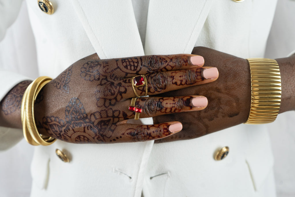 Bague "Aïssata" • Acier inoxydable doré