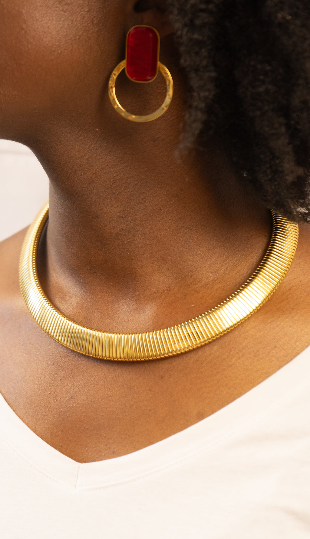 Collier "Ayaba" • Acier inoxydable doré/argenté