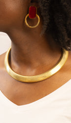 Collier "Ayaba" • Acier inoxydable doré/argenté