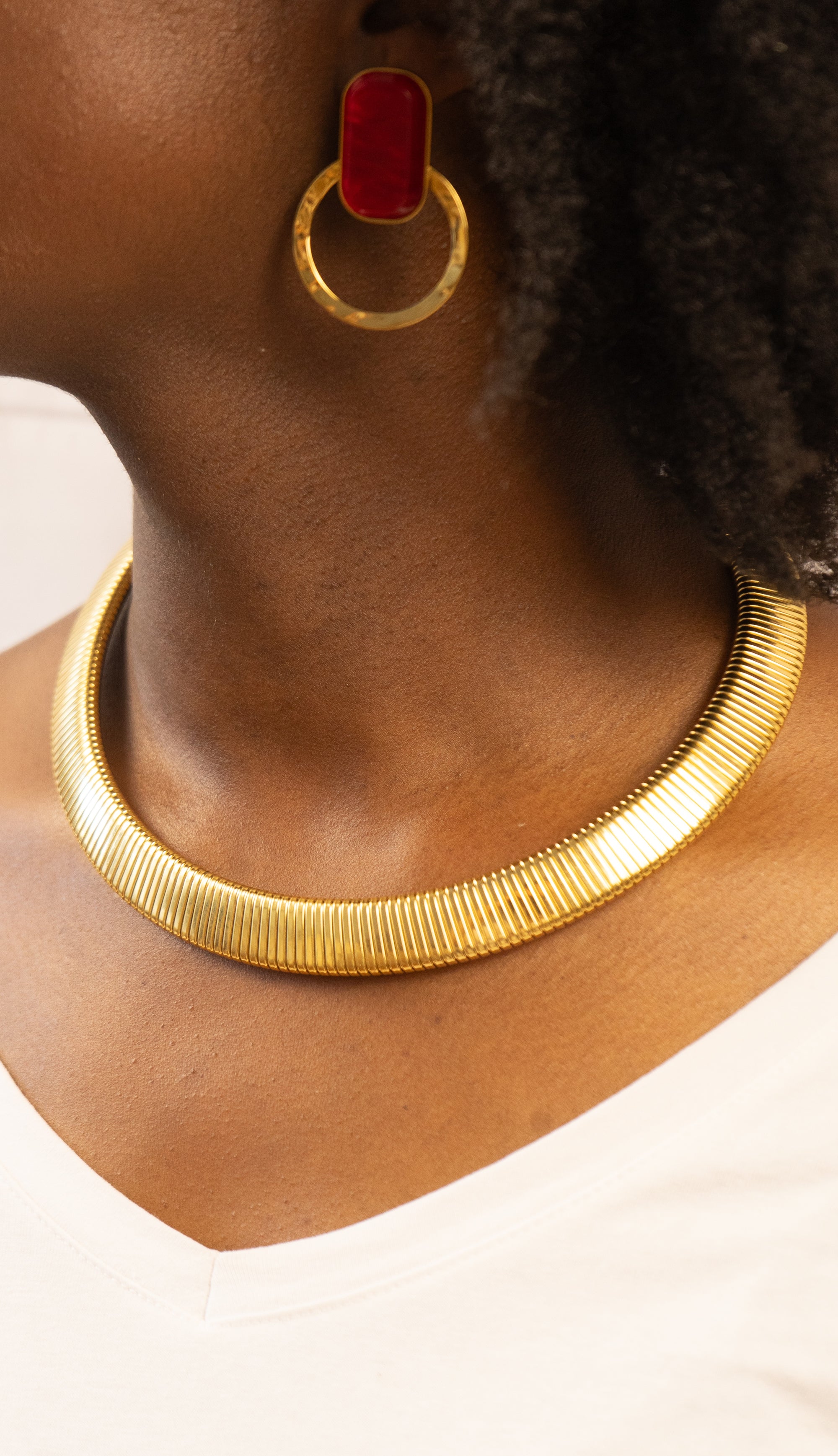 Collier "Ayaba" • Acier inoxydable doré/argenté