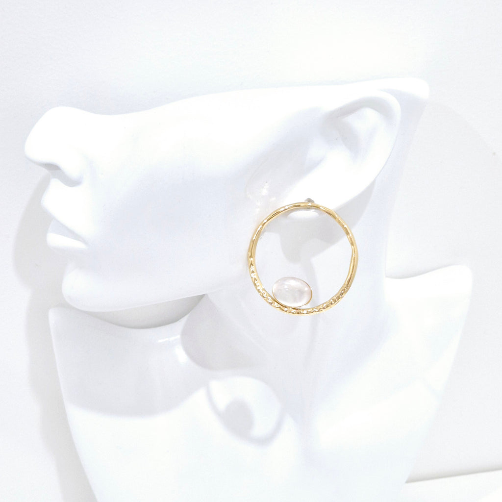 Boucles d'oreilles "Tjilel" • Acier inoxydable doré