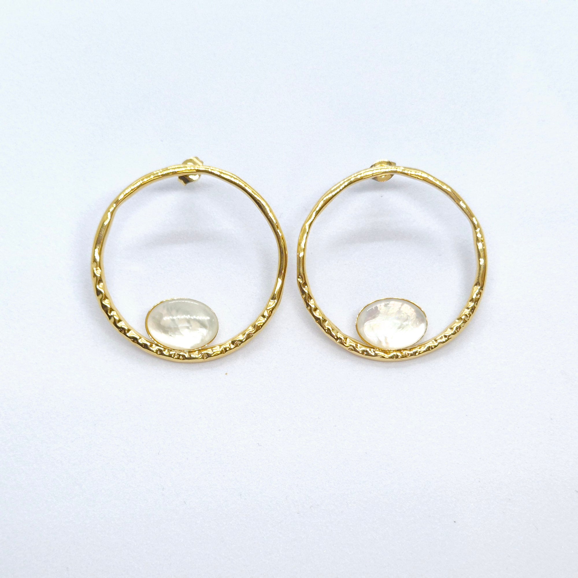 Boucles d'oreilles "Tjilel" • Acier inoxydable doré