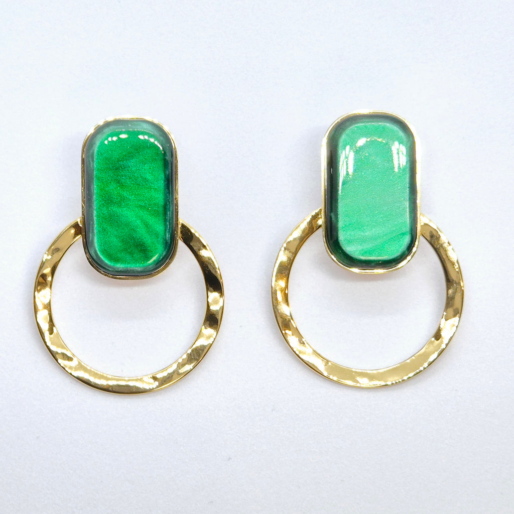 Boucles d'oreilles "Sidonie" • Acier inoxydable doré