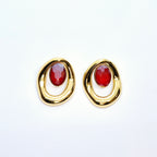 Boucles d'oreilles "Sandra" • Acier inoxydable doré