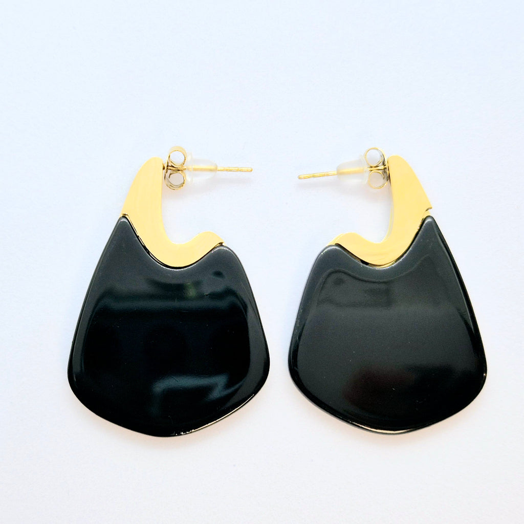 Boucles d'oreilles "Nora" • Acier inoxydable doré