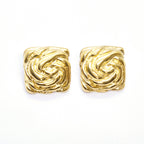 Boucles d'oreilles "Sania" • Acier inoxydable doré