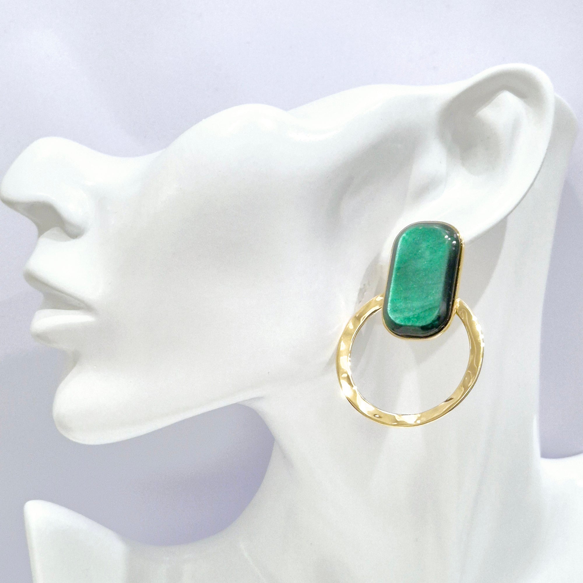 Boucles d'oreilles "Sidonie" • Acier inoxydable doré