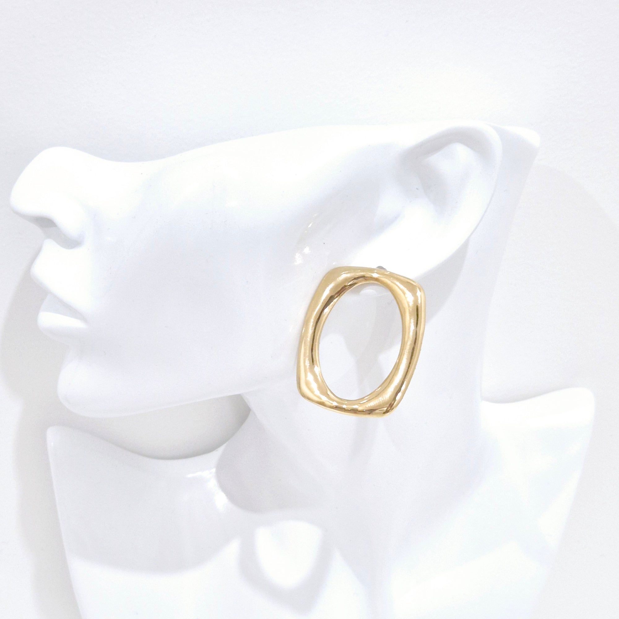 Boucles d'oreilles "Rani" • Acier inoxydable doré